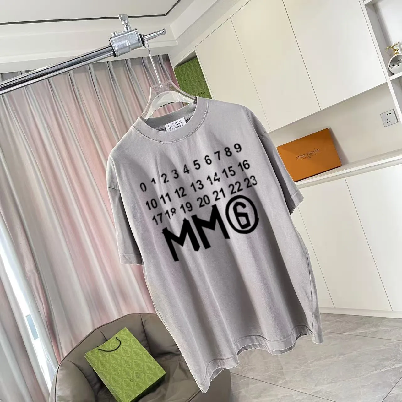 MM 6 2025 New Arrival logo 320g t Same Style Size：S M L XL XXL ：Black Gray Black Red
